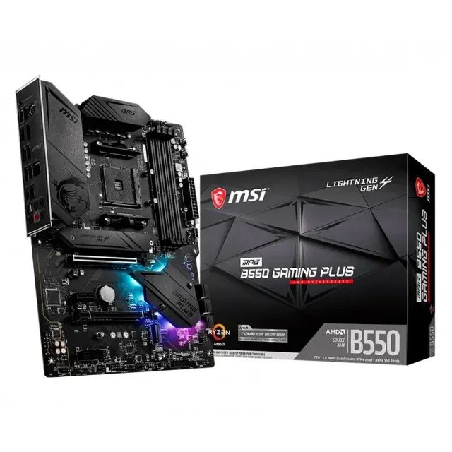 Placa-Mãe MSI MPG B550 Gaming Plus, AMD AM4, ATX, DDR4, Preto