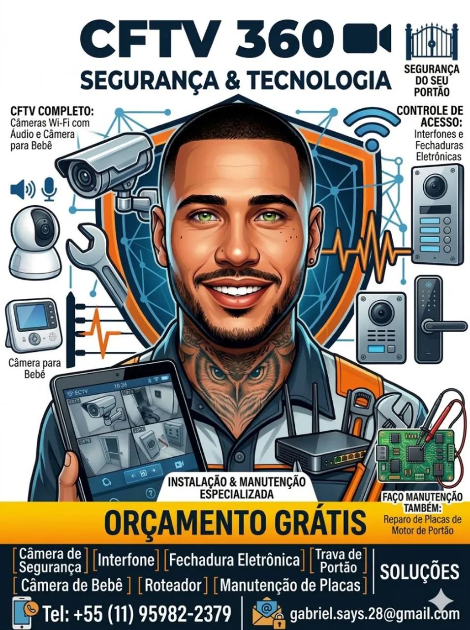 Segurança eletrônica Marido de aluguel,
