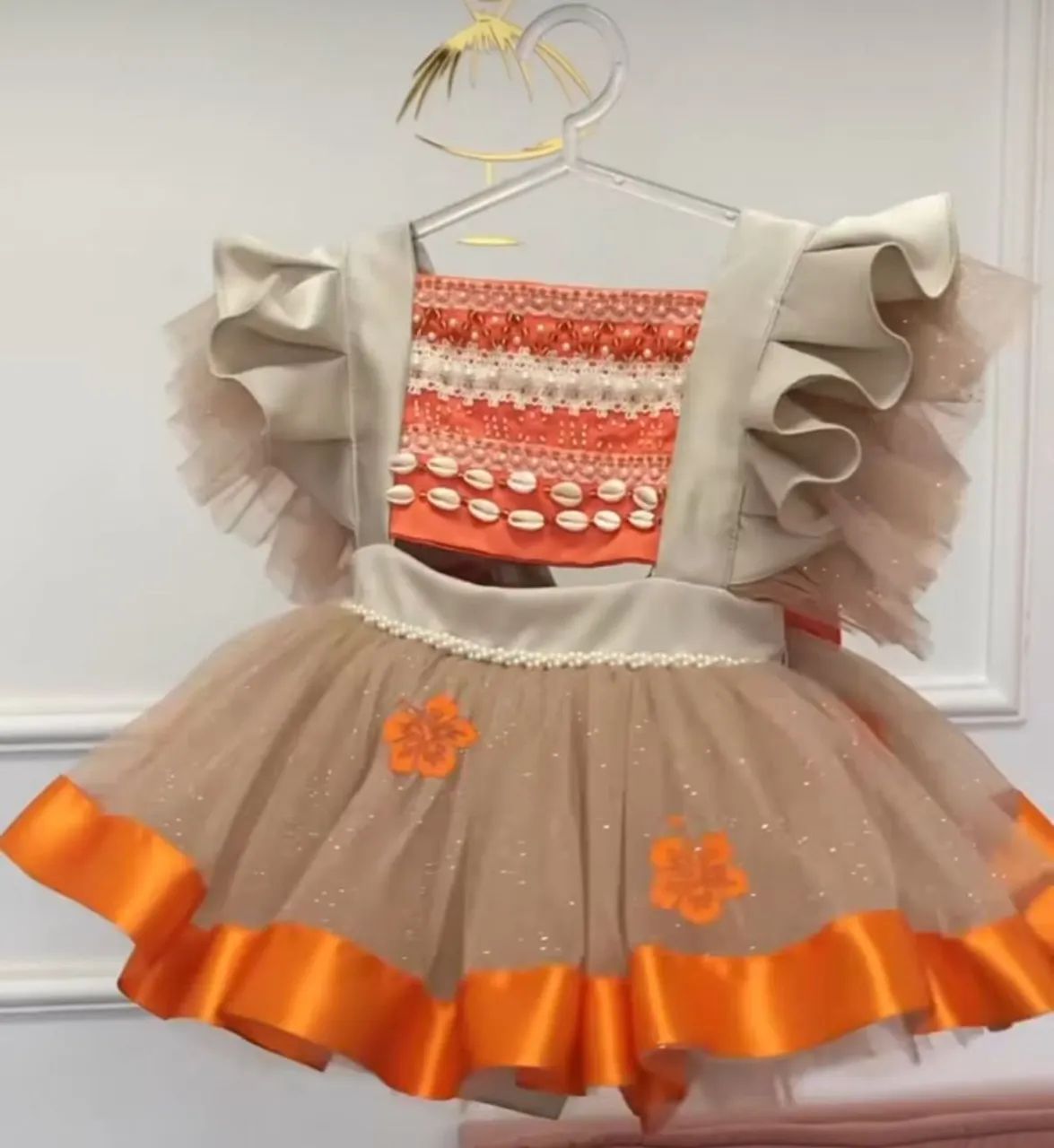 Vestido Moana luxo vesti de 12 meses a 24 meses. - Foto 4