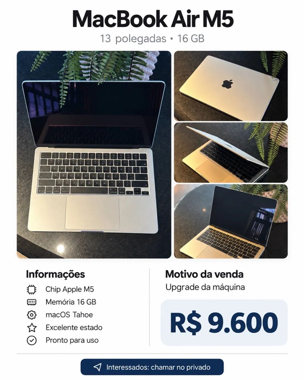 Apple MacBook Air M5 | 13 polegadas - 2026 - Foto 5