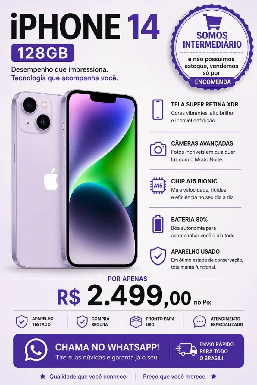 iPhone 14 violeta 