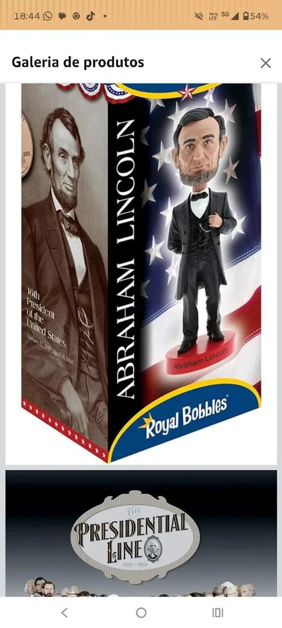 réplica Abraham Lincoln trouxe dos estados Unidos  - Foto 2