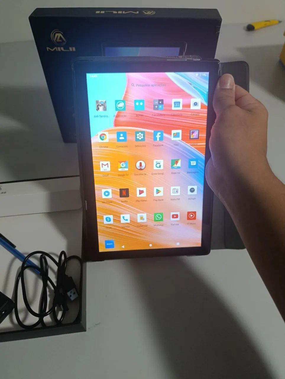 Tablet mil 10 256gb de memória tela 10 polegadas