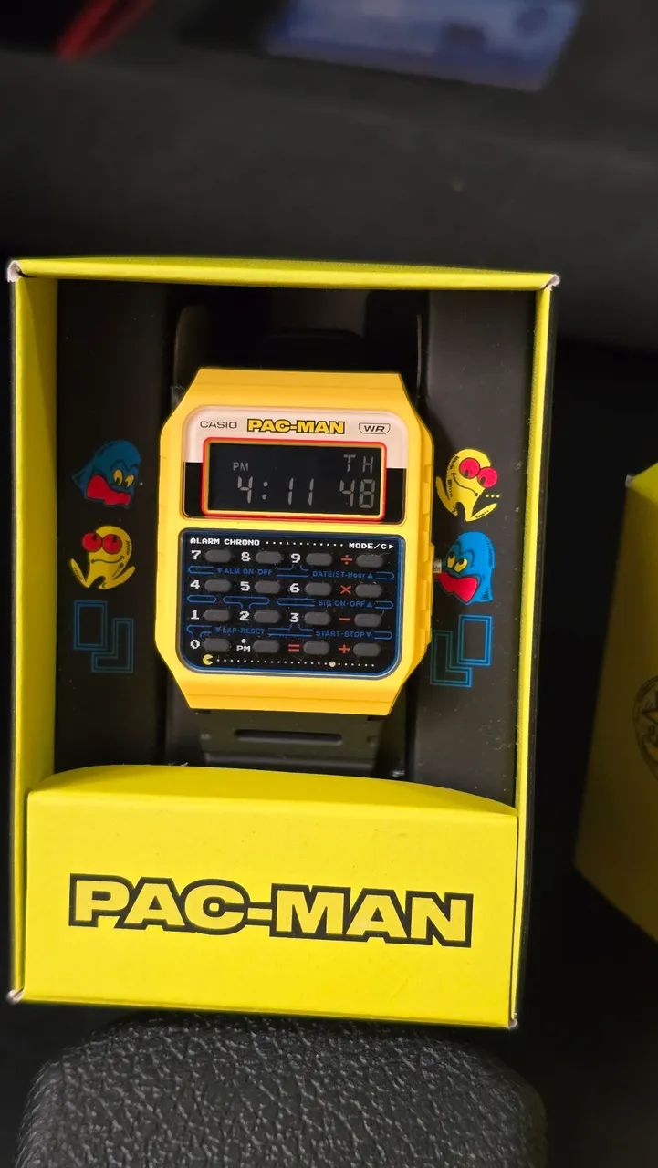 Relógio Casio PAC-MAN calculadora EDIÇÃO LIMITADA RARA NOVO - Foto 4