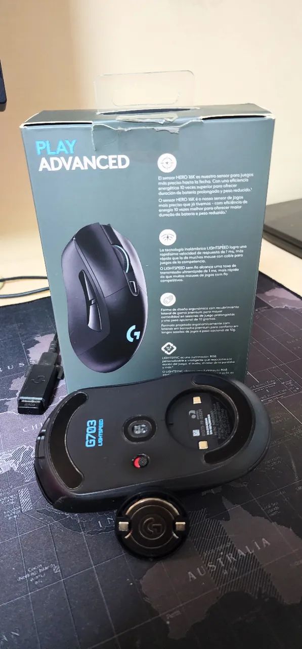 Mouse Logitech G703 Hero Sem Fio RGB Lightsync - Foto 3