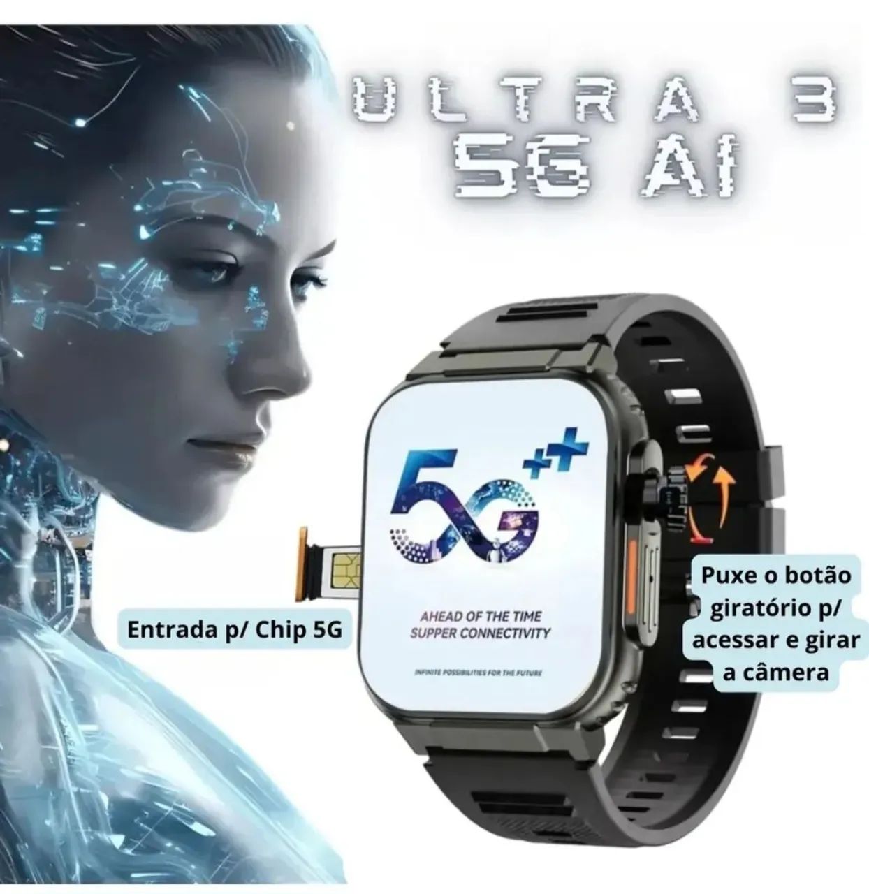 Relógio smartwatch ultra Ai3 - Foto 4