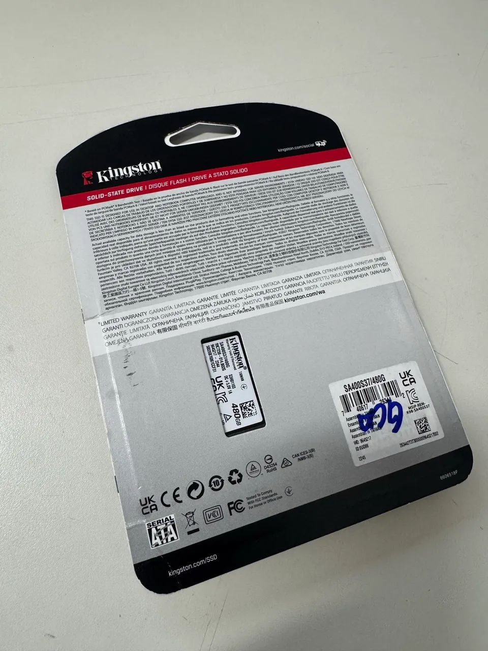 SSD 480GB sata Kingston lacrado - Foto 3