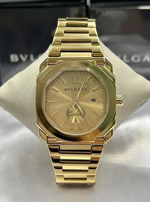 Relógio Bvlgari Octo Finíssimo Dourado - Fundo de Vidro | Resistente à Água | Com Caixa - Foto 2