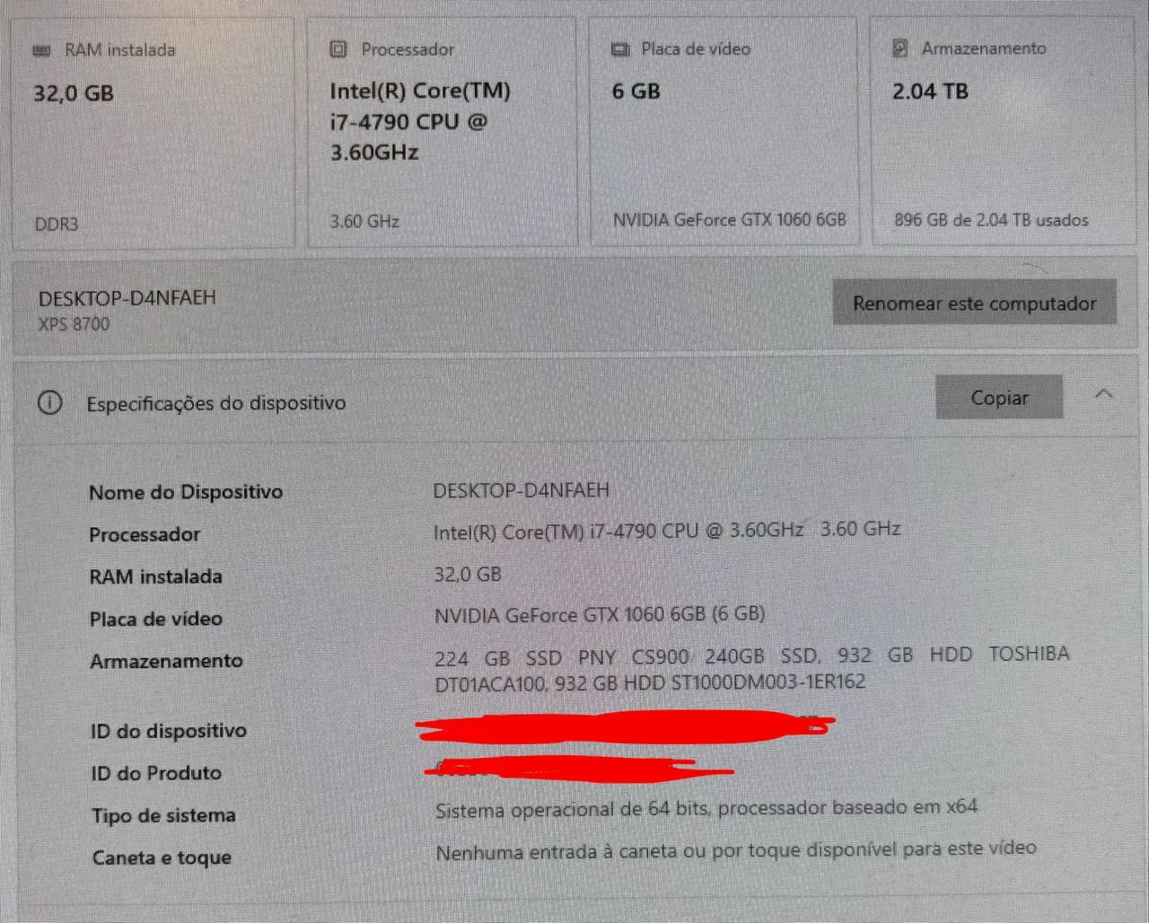 PC Dell XPS 8700 i7-4790 + GTX 1060 6GB + 32GB RAM + SSD - Foto 5