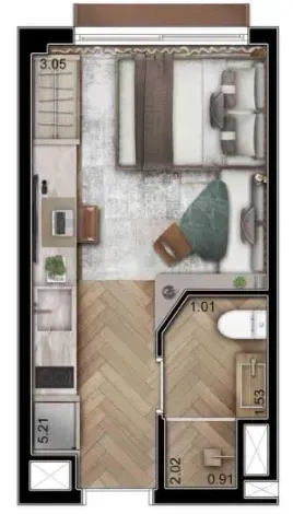 PLANTA 19m²