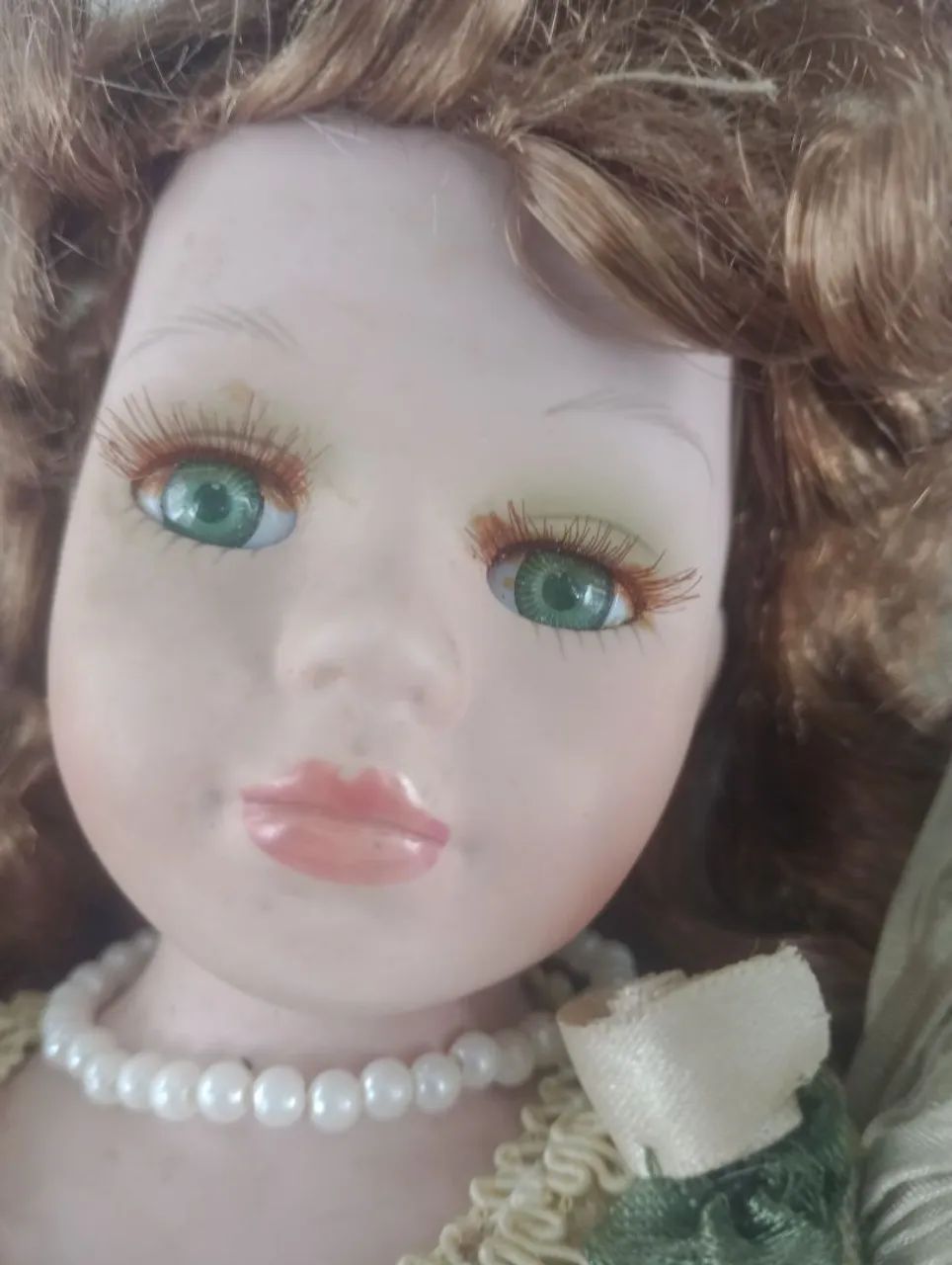 Boneca de porcelana antiga  - Foto 3