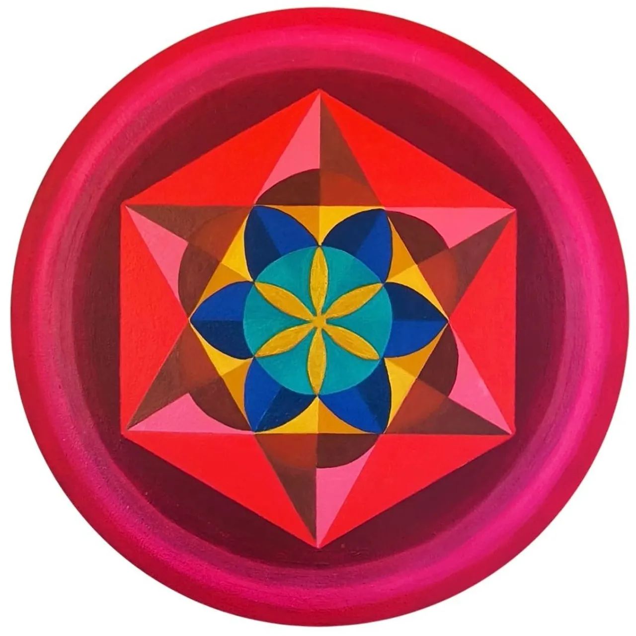 Quadro mandala em MDF 60cm