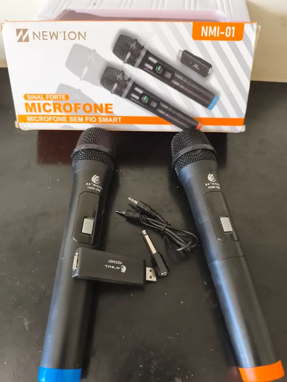 Kit microfone duplo sem fio  - Foto 2