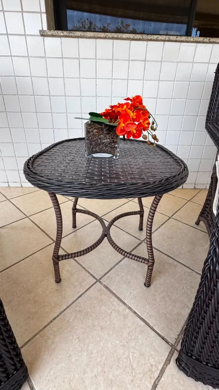 Conjunto de poltronas de vime para varanda - Foto 3