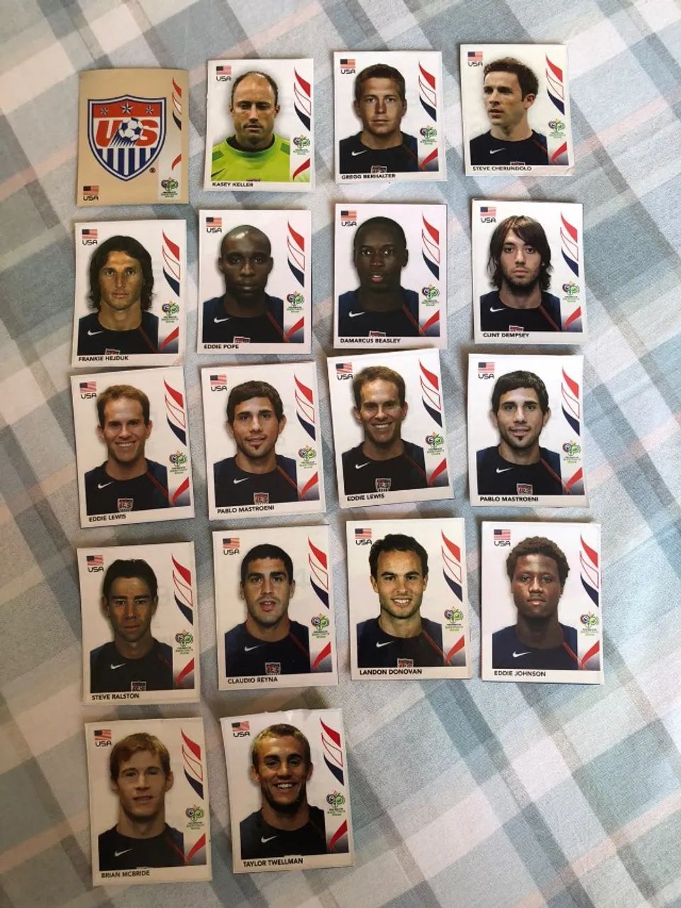 Figurinhas Seleção dos Estados Unidos 2006 - Recortadas 