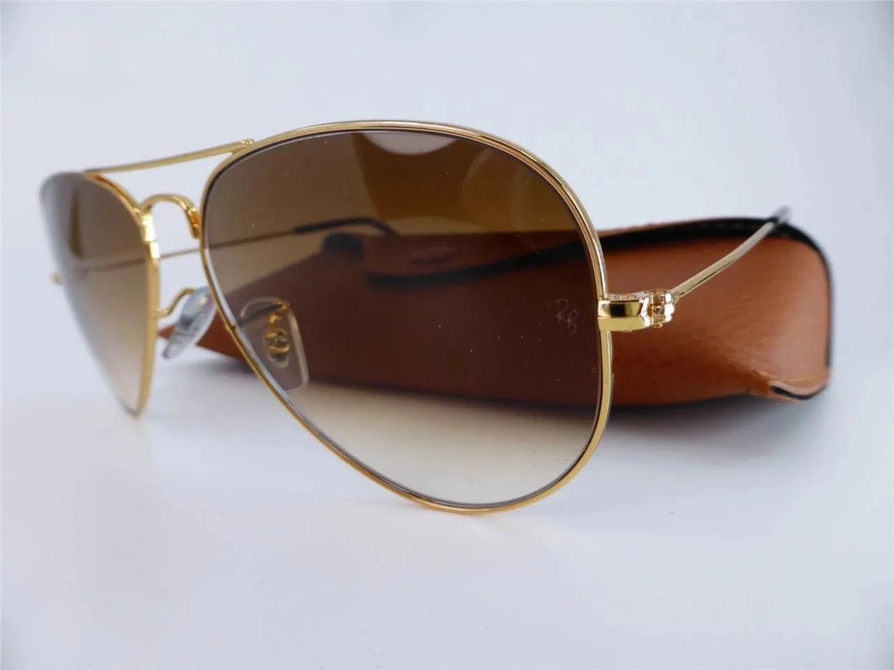 Ray ban aviador 62mm marrom degrade  - Foto 2