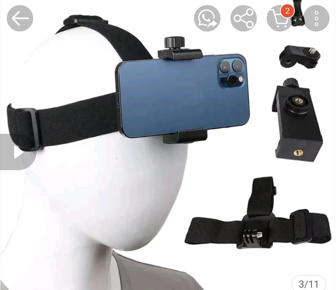 Suporte de cabeça para celular  - Foto 3