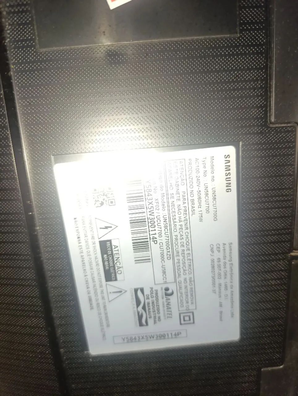 Tv Samsung 58 polegadas quebrado  - Foto 2