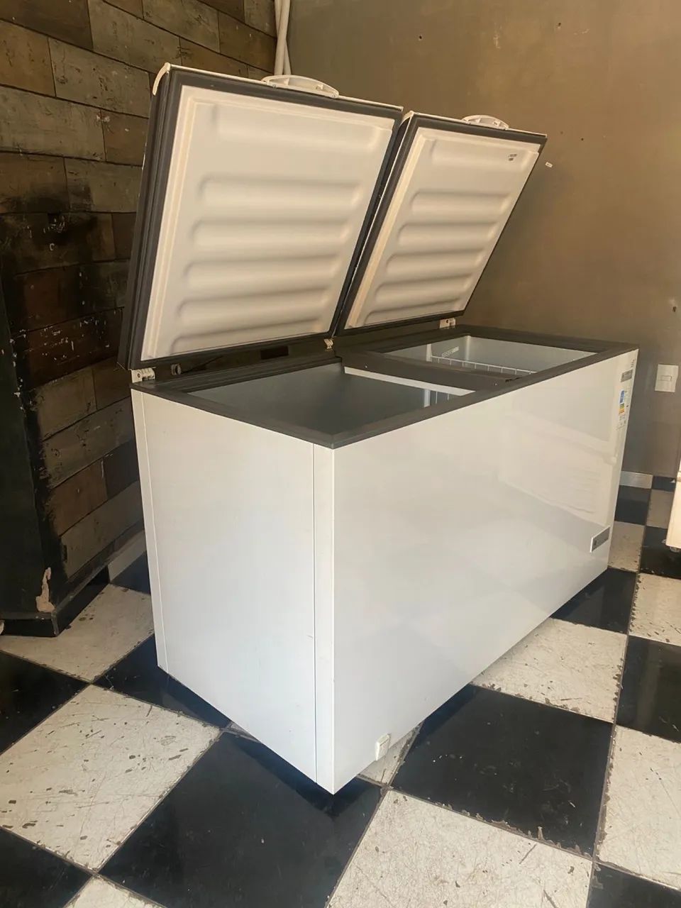 Freezer horizontal 2 portas dupla função entrega grátis 