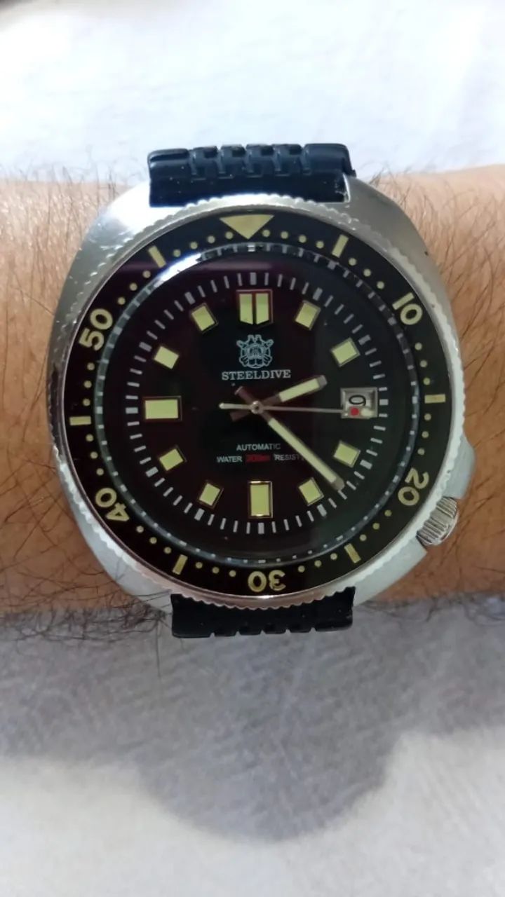 LÍNDO  RELÓGIO STEELDIVE  MODELO SD 1970  . !!! - Foto 2