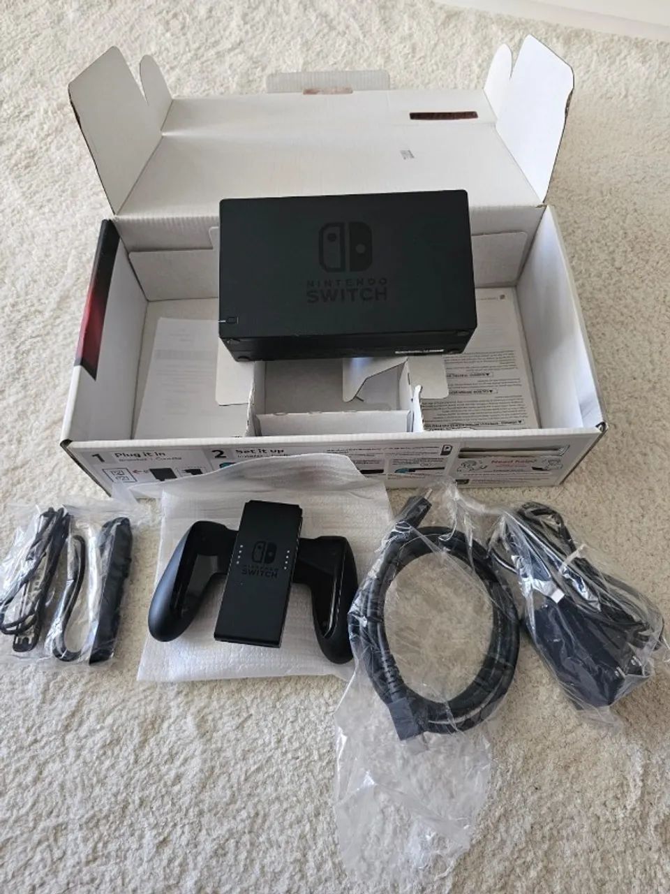 Nintendo Switch Neon Completo na Caixa + SD SanDisk 128GB Oficial