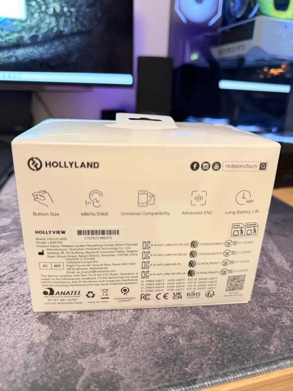 Microfone Sem Fio Hollyland Lark M2 Combo - Foto 2