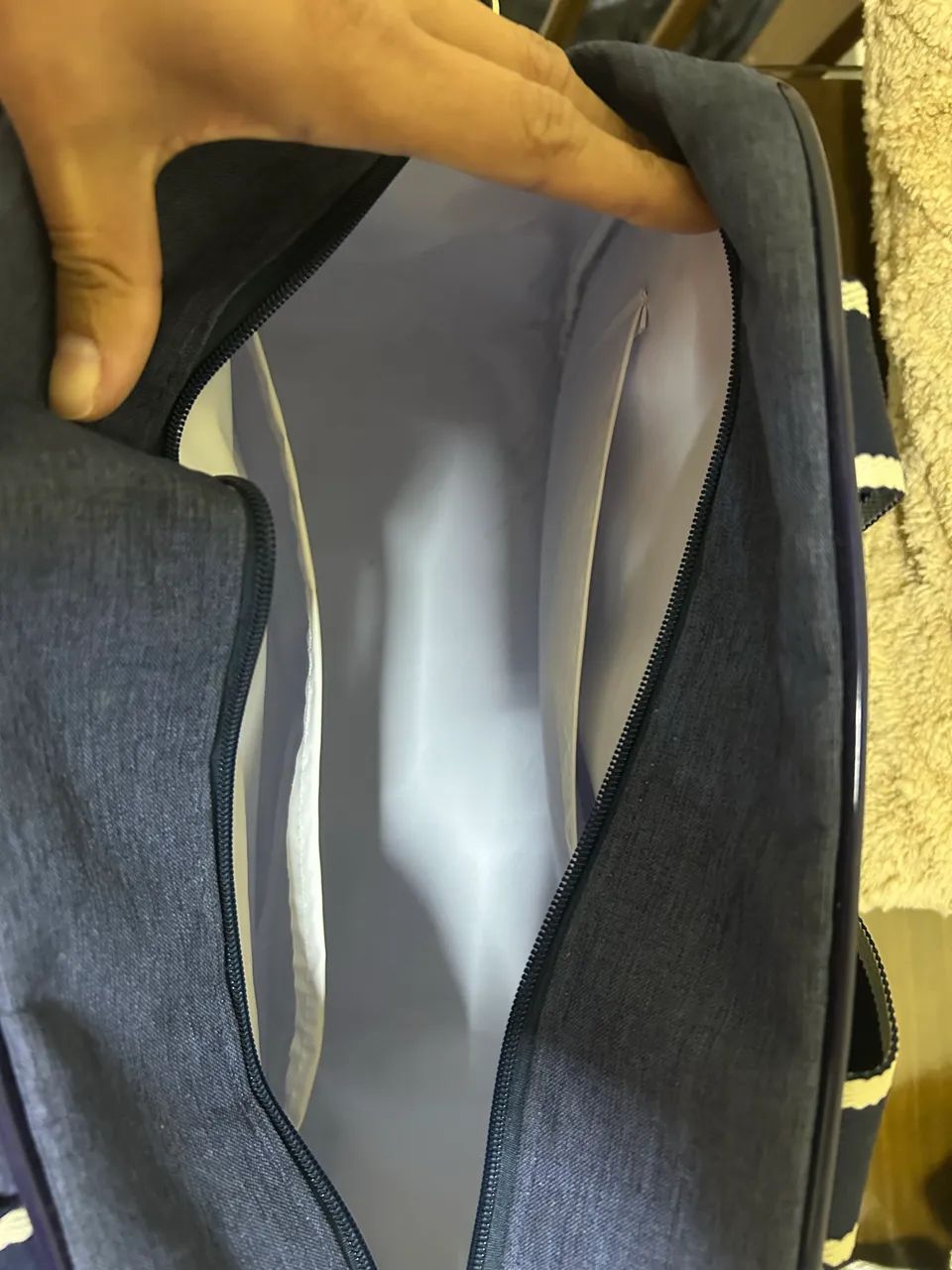 Bolsa maternidade de linho está novinha  - Foto 4