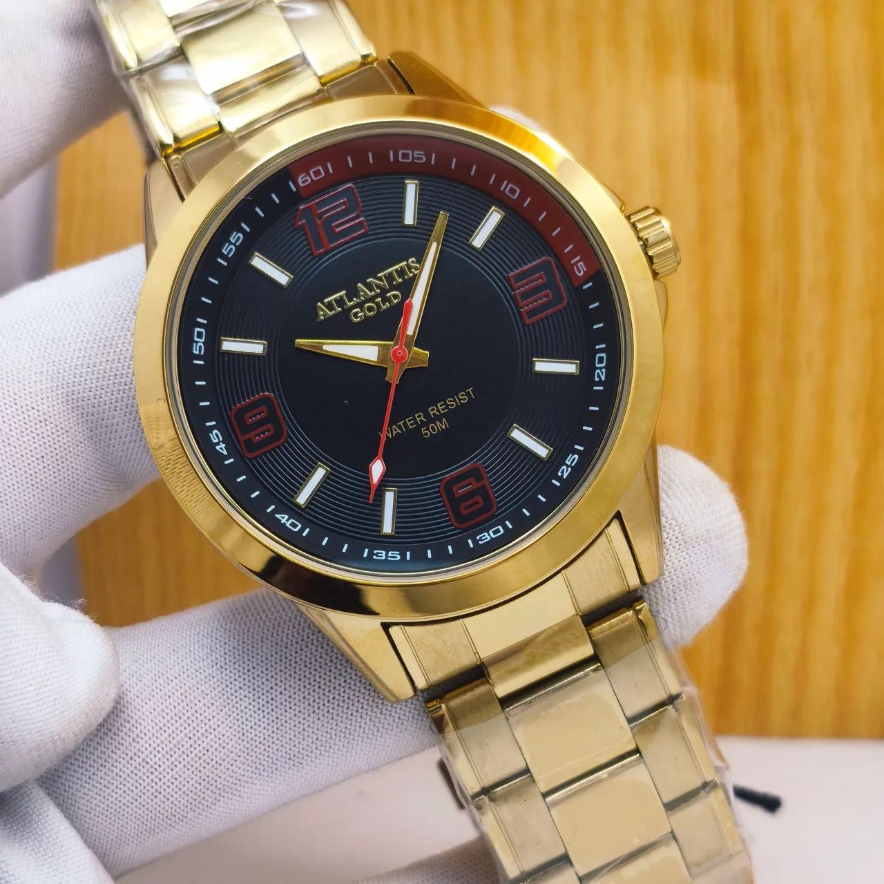 Relógio dourado masculino original  - Foto 4