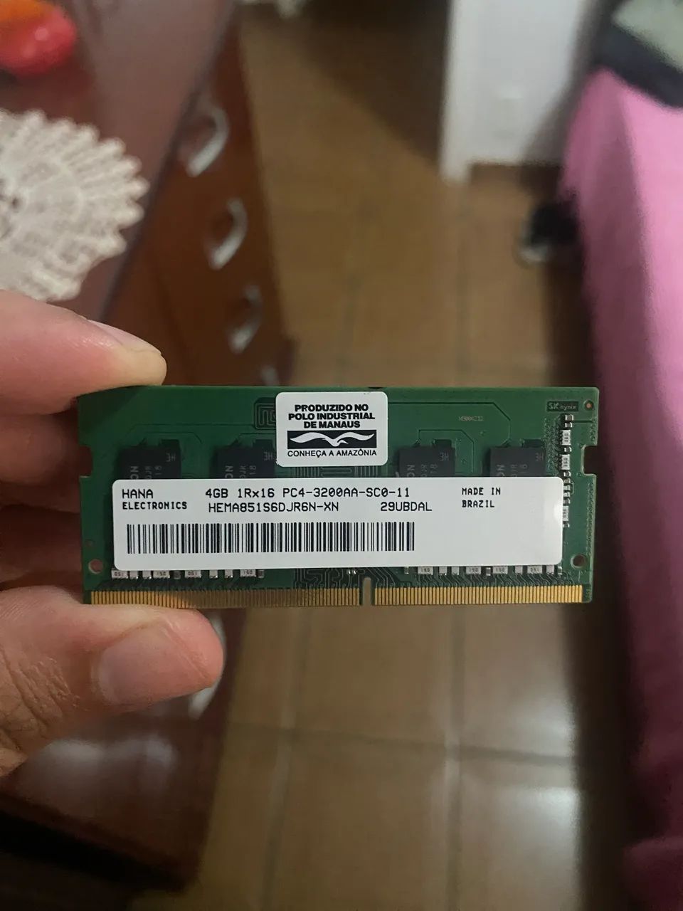 Memória RAM SODIMM 4GB 3200MHz