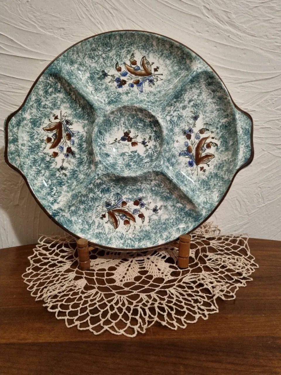 Par de pratos decorativos vintage - Cerâmica Mauá