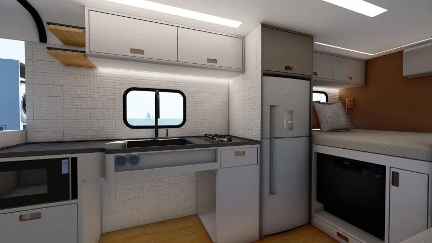 Motorhome Volare V8L 4x4 2014 - Sistema 4x4 funcionando 100% - Troco por imóveis   - Foto 10