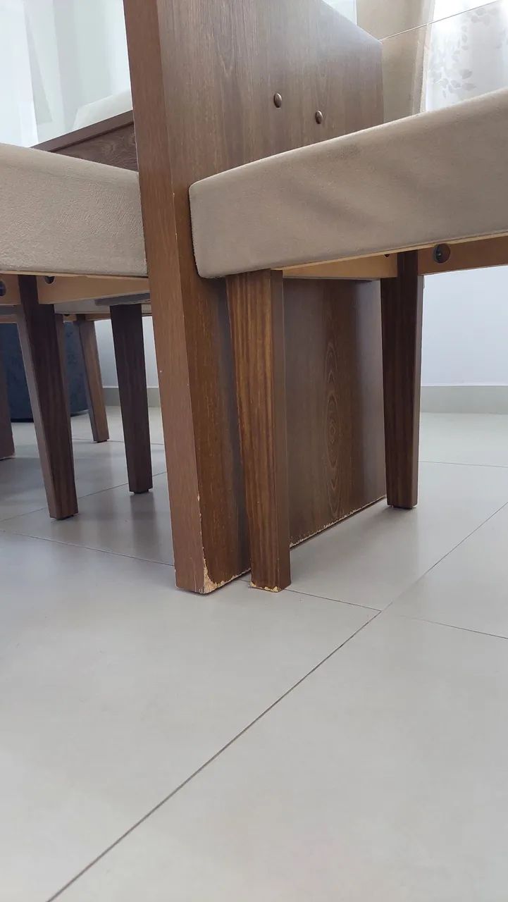 Mesa de vidro 6 cadeiras - Foto 5