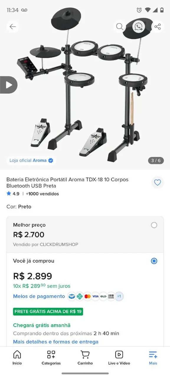 Vendo bateria eletrônica semi nova. - Foto 4