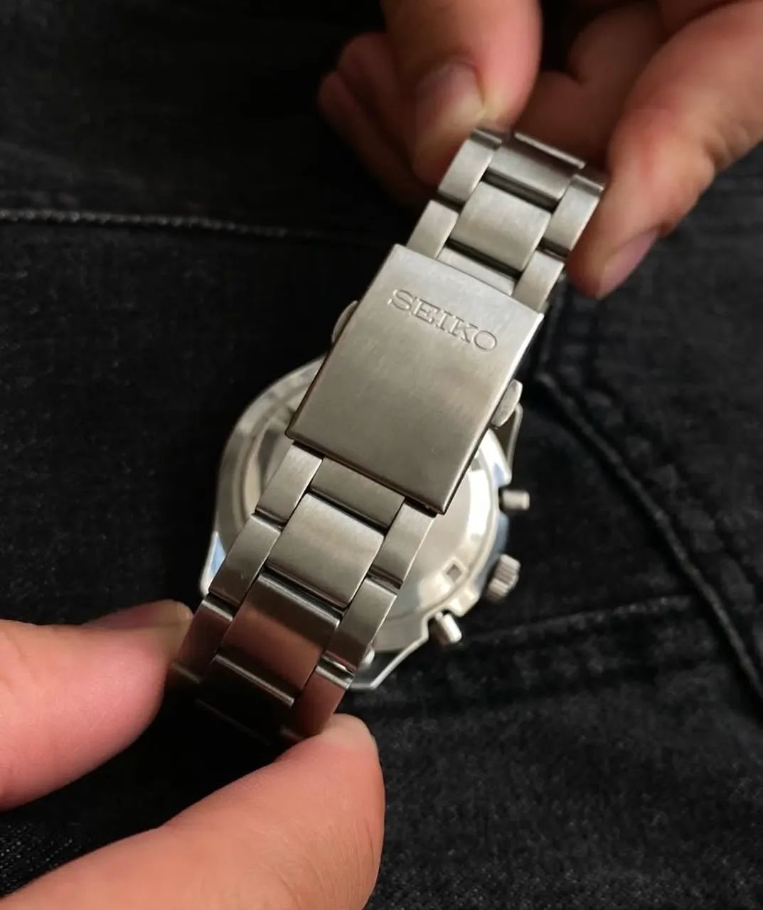 Relógio SEIKO BLACK  SSB049 - Foto 4