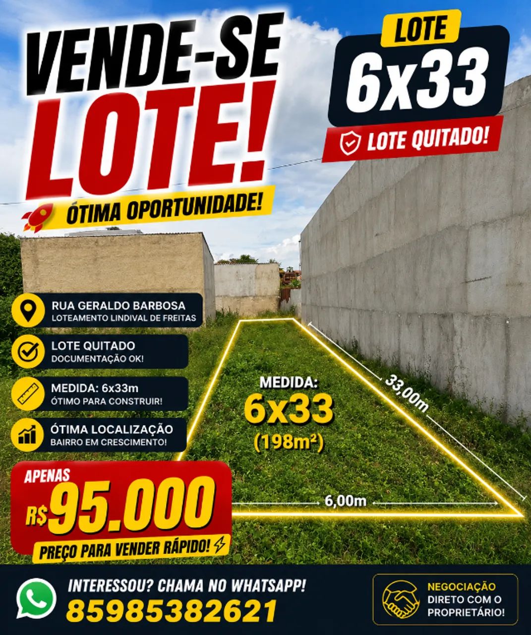 Terreno na granja Lisboa QUITADO