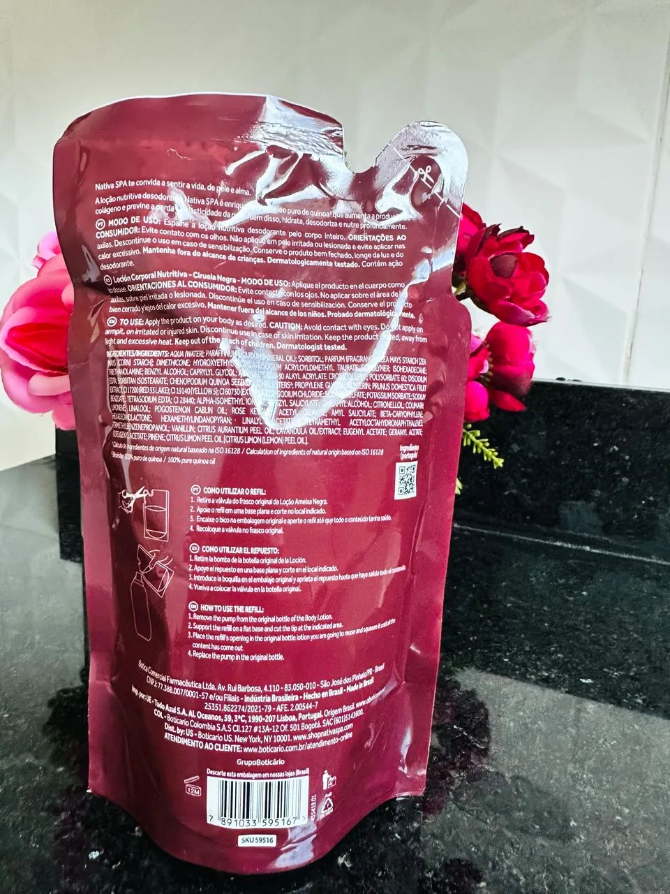 Refil loção nativa spa ameixa negra 350ml  - Foto 2
