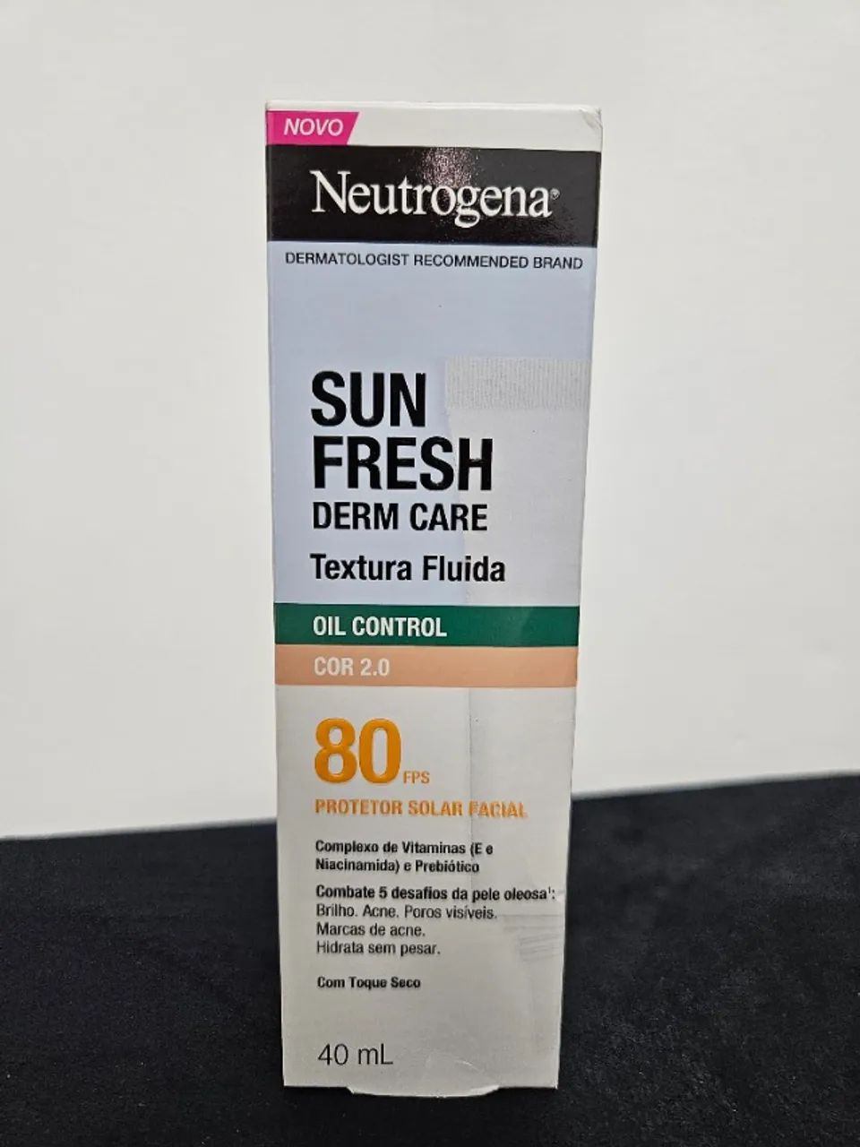 Protetor solar Neutrogena Sun Fresh Derm Care Oil Control FPS 80 Cor 2.0