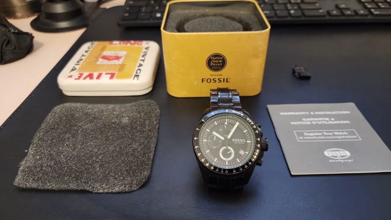Relógio Fossil Decker CH2601 preto com caixa e manual - Foto 2