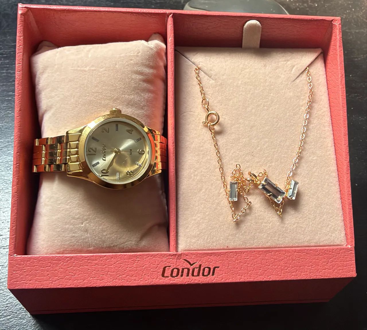 Rel ógio Feminino Condor + Colar - Foto 2
