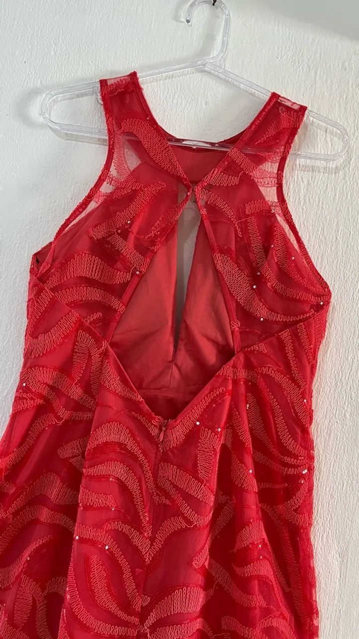 Vestido laranja bordado  - Foto 3