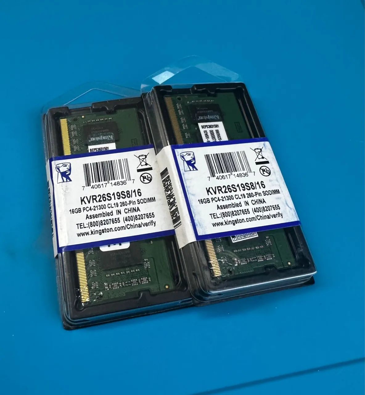 Kit 32GB RAM DDR4 Notebook Kingston (2x16GB) Lacradas 2666MHz