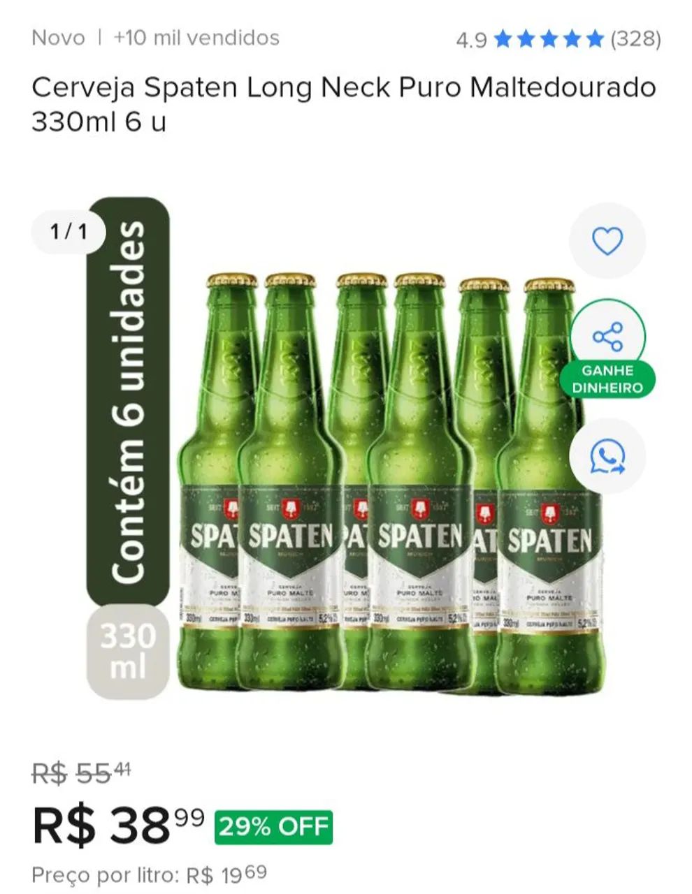 Spaten 330ml long neck - Foto 2