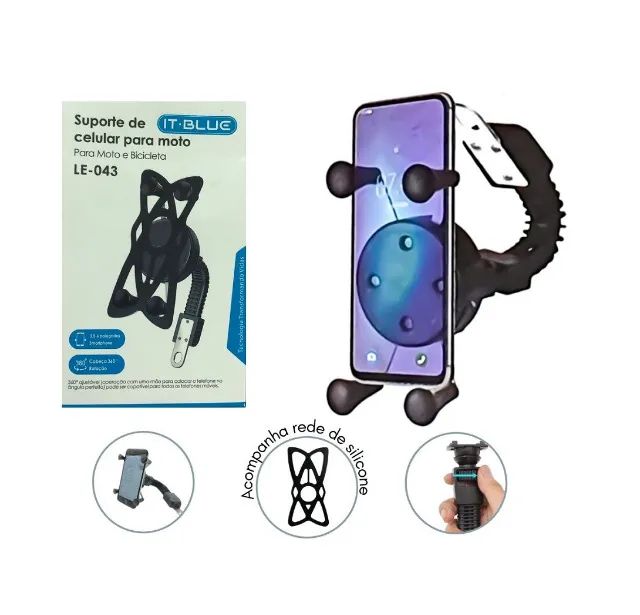Suporte Celular Moto com Garra Aranha