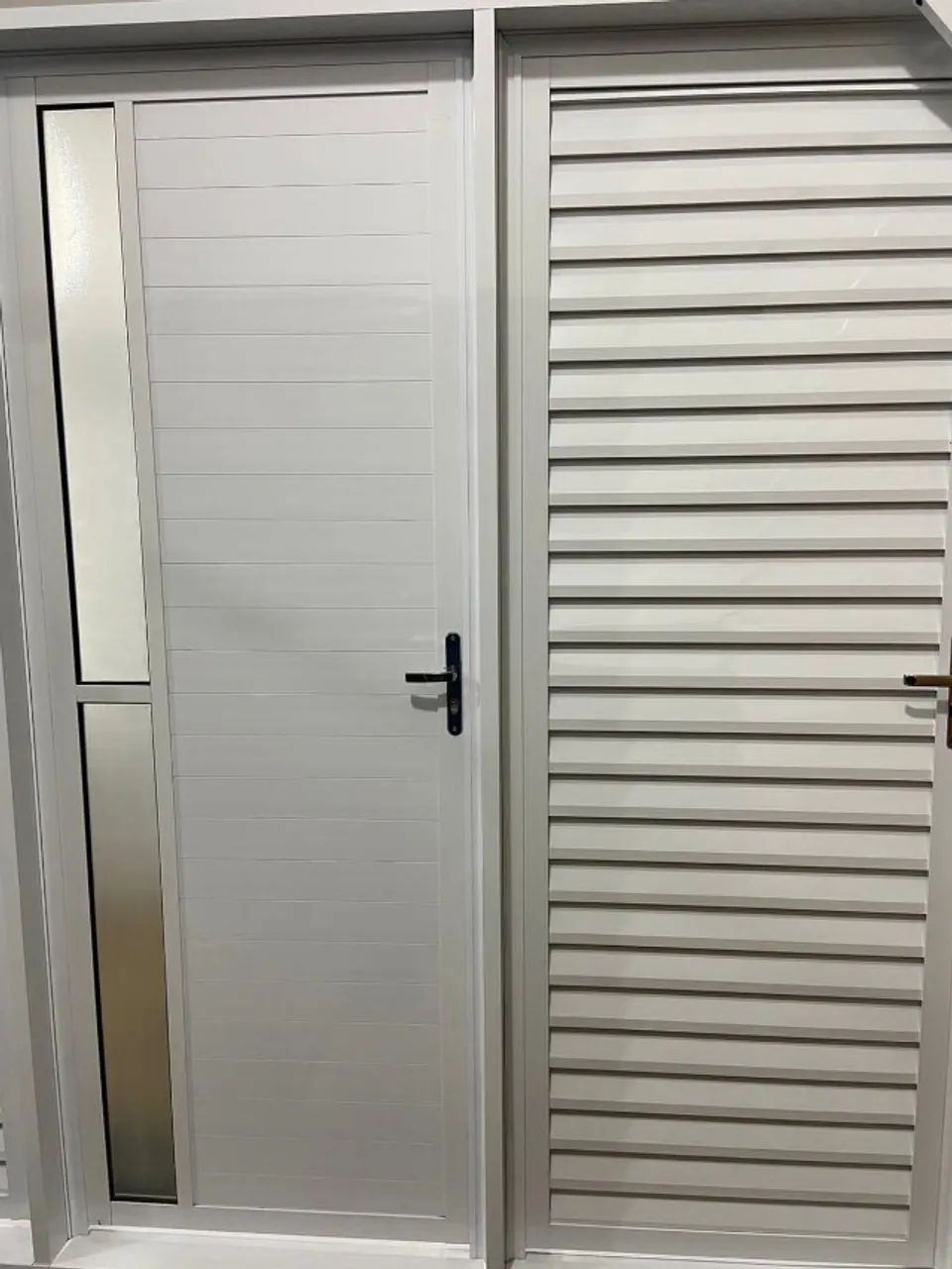 PORTAS DE ALÚMINIO BRANCO 2.10X 60CM 70CM 80CM - MAIS REFORÇADA - Foto 5
