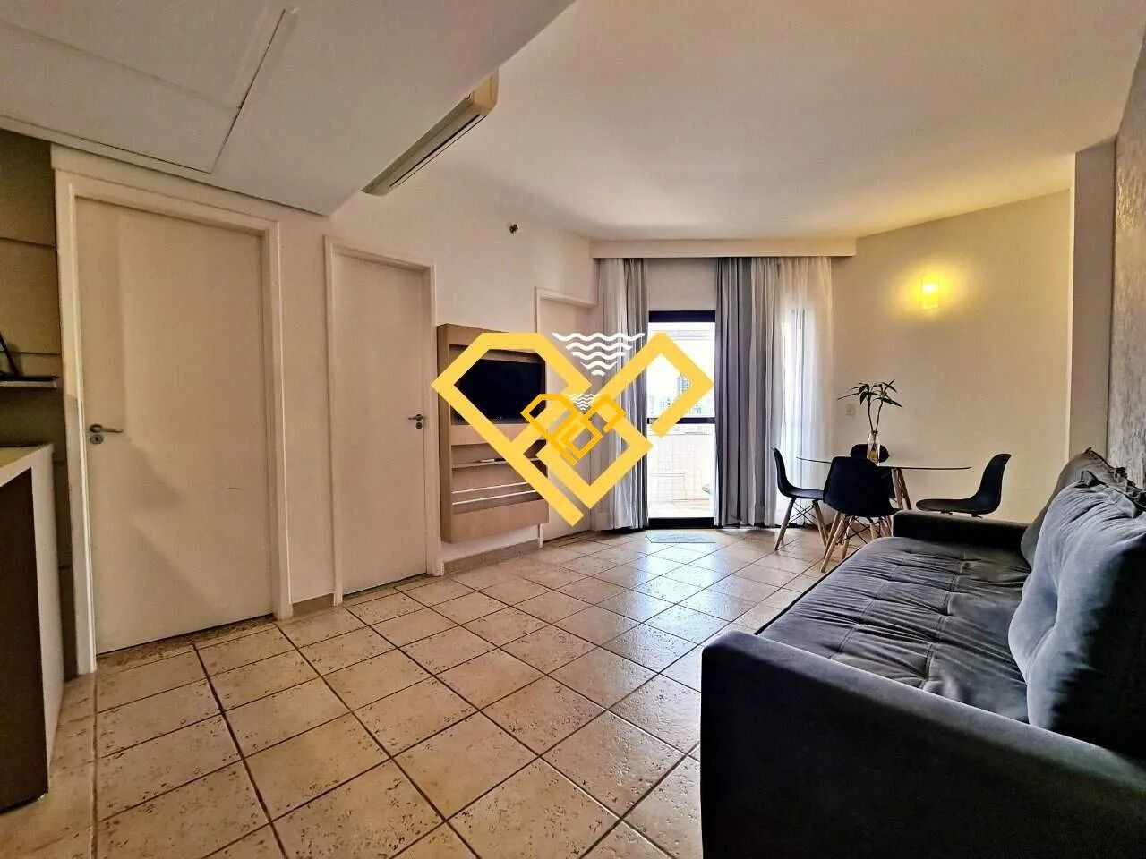 Flat Mobiliado com Vista Mar para Alugar  Santos/SP - Foto 4