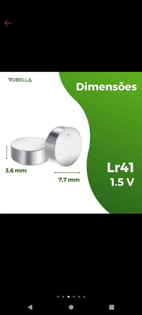 Pilhas lr41