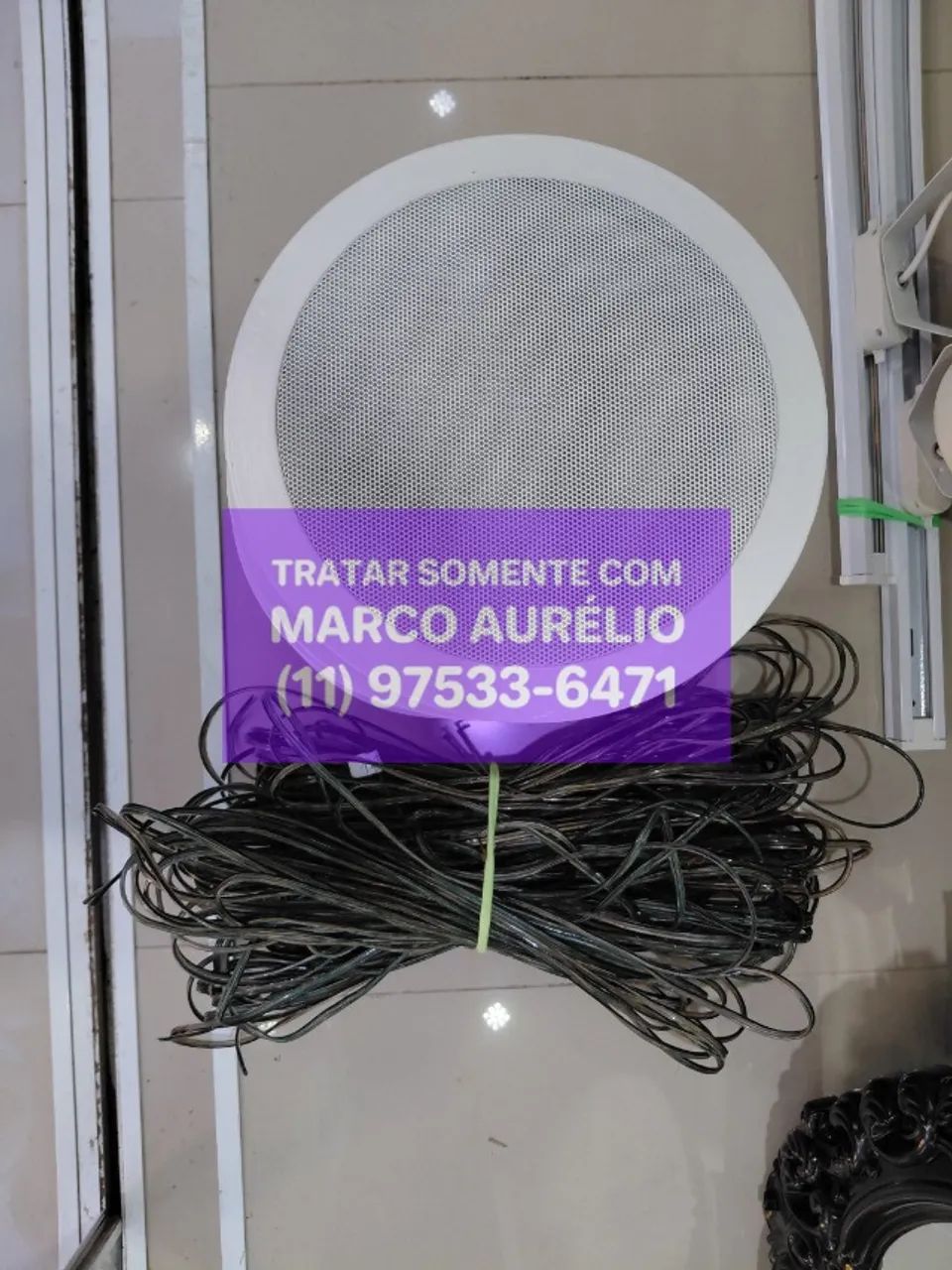 4x Arandelas de Som 30W 6,5 Polegadas Brancas - R$ 100 - Foto 5