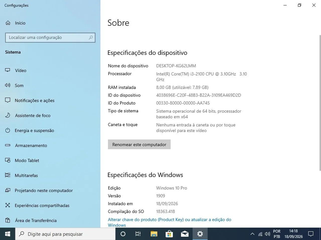 Computador Novo Core i3 