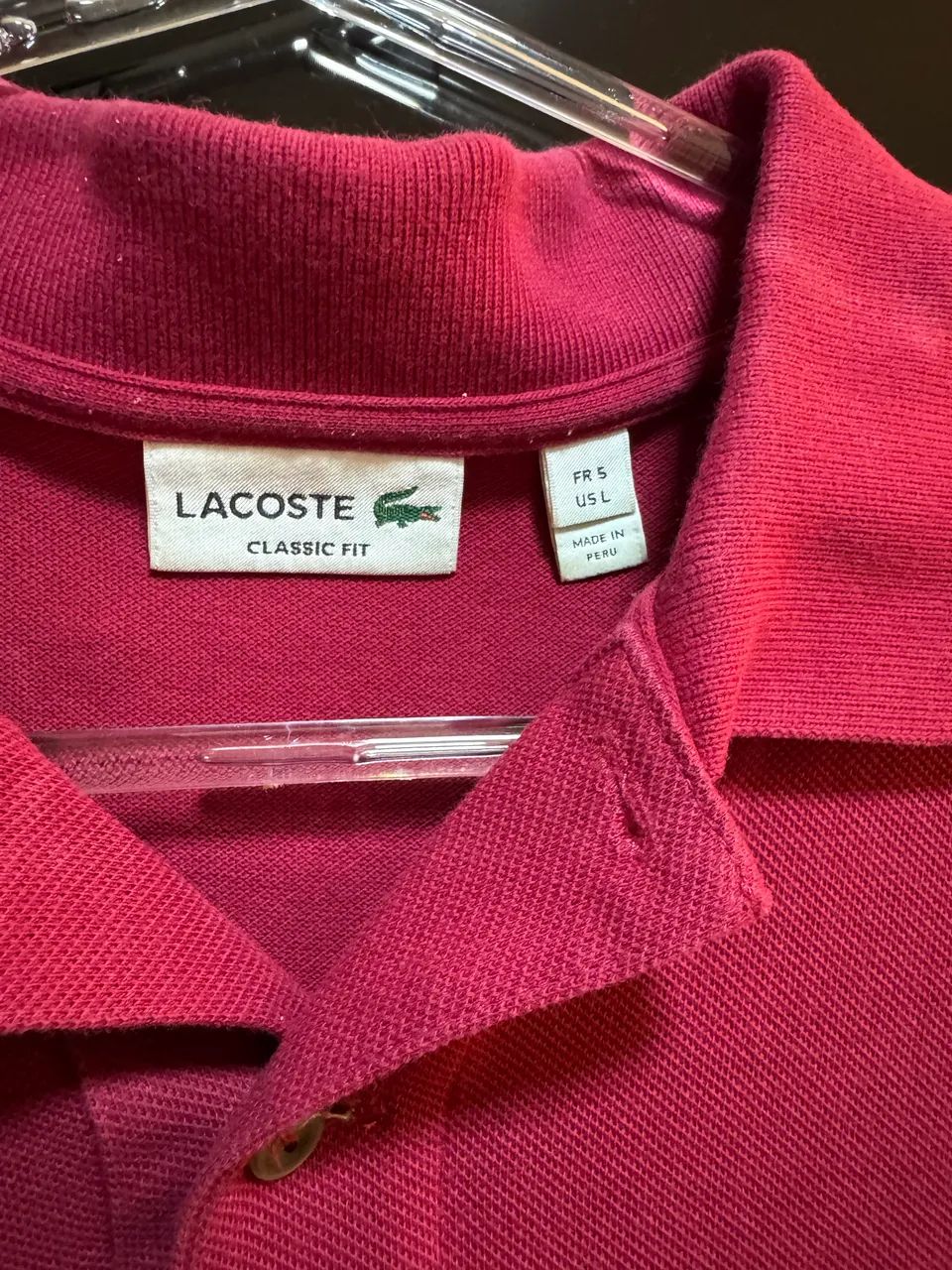 Camisa Lacoste Vinho - Foto 3