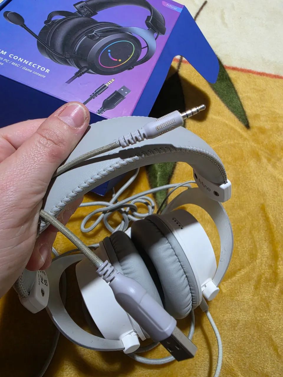 Fone Gamer Com defeito,  sem receber e enviar som - Foto 5